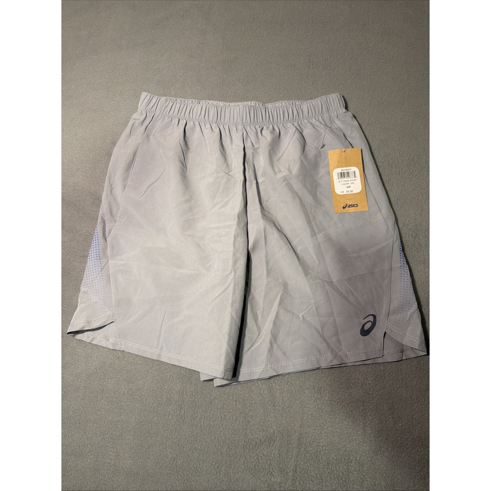 ASICS Train Shorts 7" NWT. Size Small, Gray.